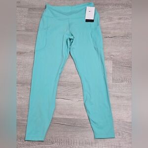 NWT Women's Nike Aqua Blue Training Leggings- Size Large